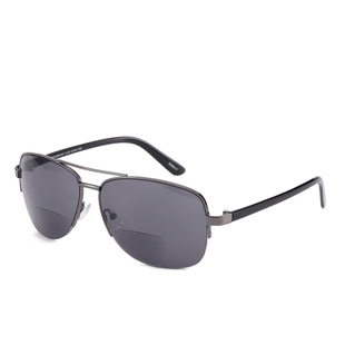 New half-frame sun reading glasses dual-vision lens coating cross-border hot-selling one-mirror dual-use