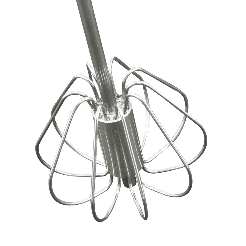 Wholesale stainless steel semi-automatic egg beater 10 inch 12 inch 14 inch manual press type egg beater cream mixer