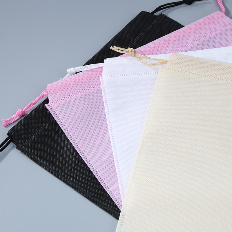 Spot non-woven fabric bundle pocket storage dustproof packaging shoe bag toy canvas drawstring drawstring bag LOGO