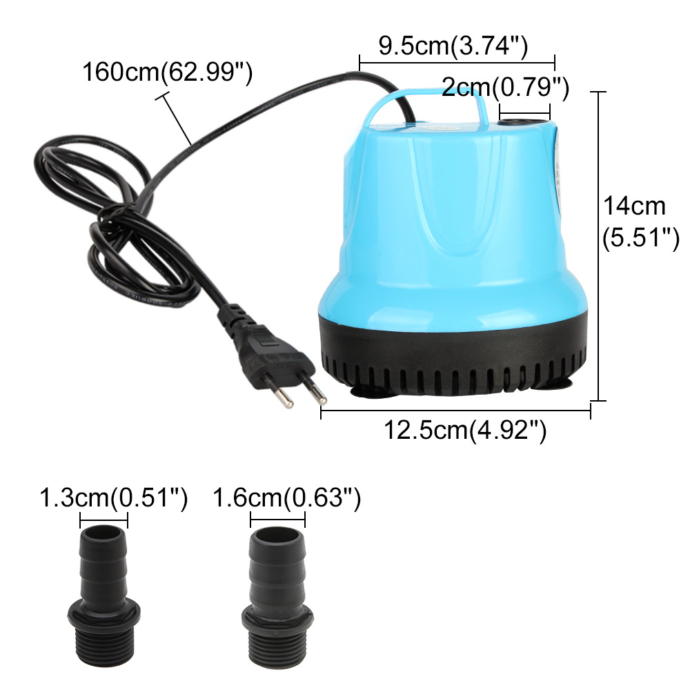 European and American fish tank submersible pump three-in-one water pump aquarium Bottom suction pump fountain rockery aquarium circulating pump