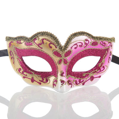 New Children's Half Face Gold Powder Mask Party Mask Venice Creative Masquerade Mask Spot