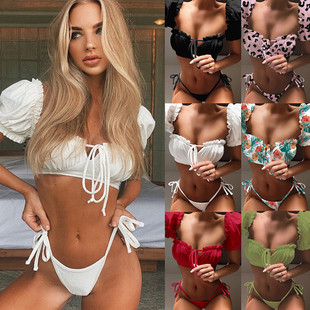 Europe and the United States new bikini suit AliExpress Amazon cross-border swimsuit wholesale explosions with sleeves swimsuit 76335
