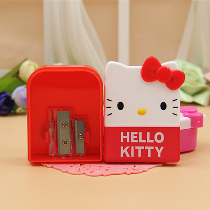 Genuine kitty cartoon shape pencil sharpener children mini pencil sharpener KT pencil sharpener