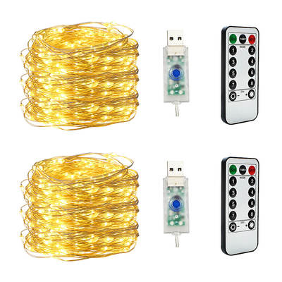 Amazon cross-border remote control USB copper wire LED String Light low voltage waterproof outdoor New Year lights holiday lighting decoration