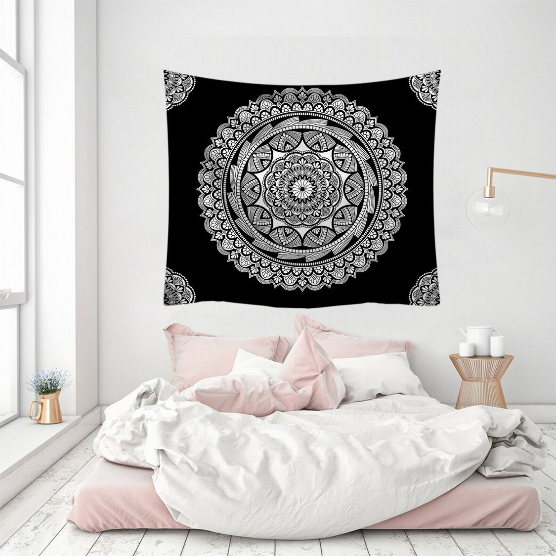 Nordic ins Explosive Hanging Cloth Decorative Tapestry Tapestry Beach Towel Tapestry Fire Mandala Flower Blanket to Customize
