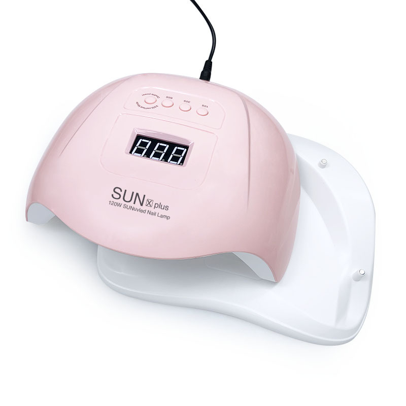 工廠直銷 新款SUN XPlus美甲燈 120W智能感應美甲光療燈指甲烤燈