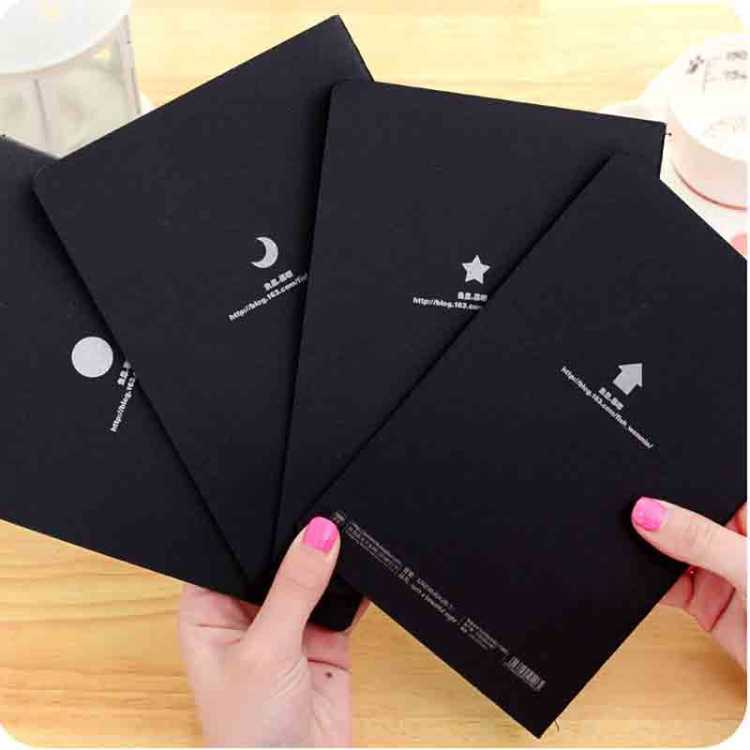 Creative album album notepad blank black cardboard inner page diary book album DIY notebook black page