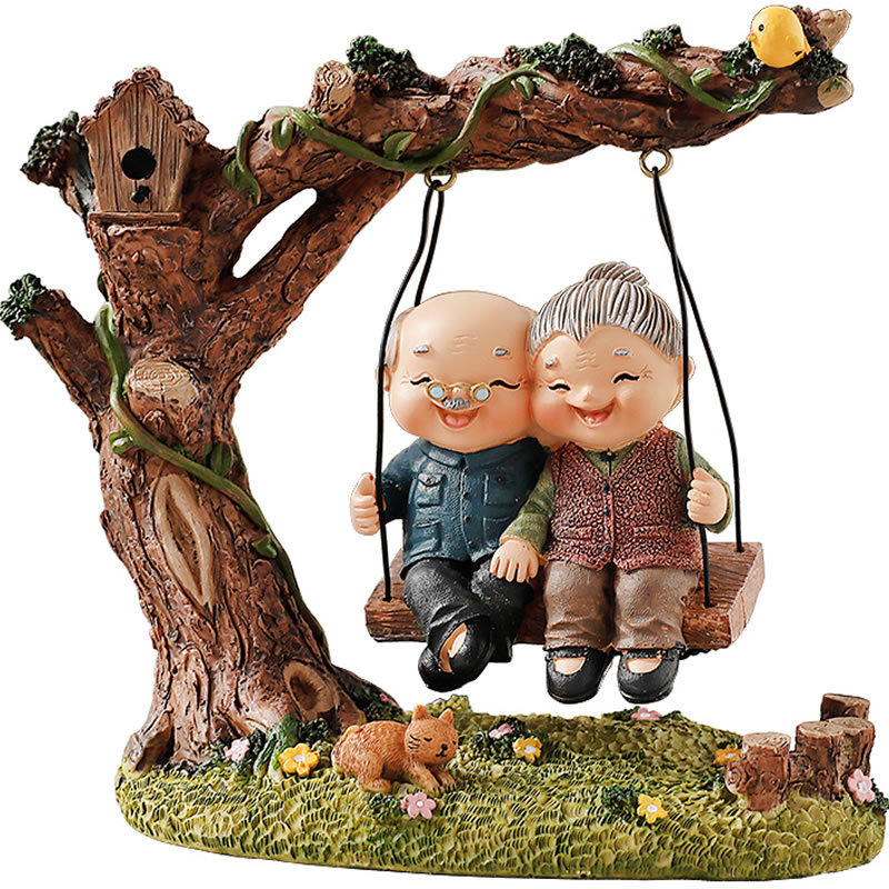 Original Old People Decoration Nightlight TV Cabinet Living Room Resin Decoration Creative Wedding Birthday Gift