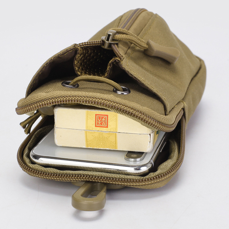 Mobile Phone Bag Multi-functional Wear Belt Small Hanging Bag Water Kettle Bag Vertical Belt Bag Practical Wear-resistant Waterproof Tactical Waist Bag