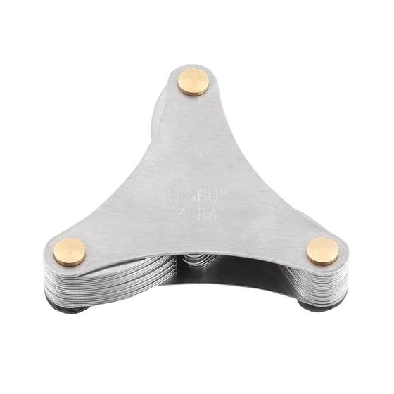 Thread Gauge 51PCs Pure American Metric + Inch Thread Gauge Rib Template Thread Gauge