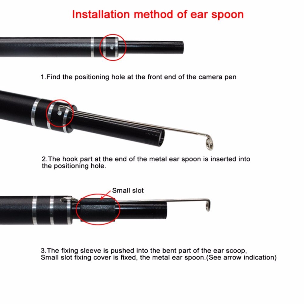 Visual ear spoon ear canal endoscope HD ear pick ear nose cleaning children's dental safety computer endoscope
