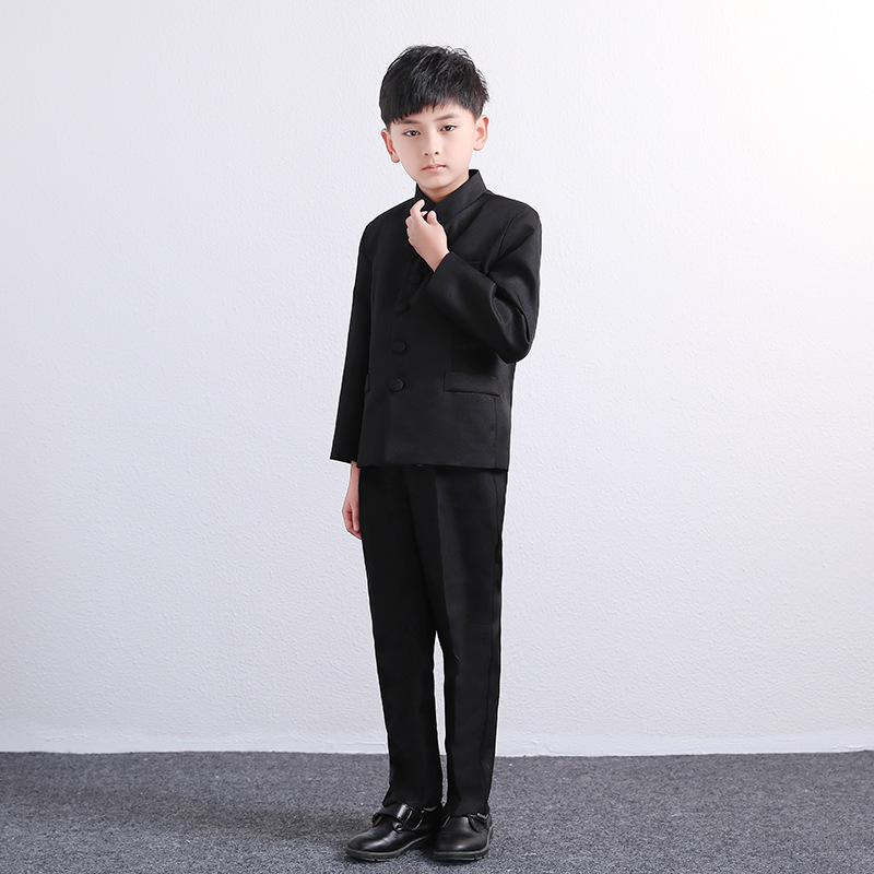 Boys' Zhongshan Suit Student Suit of Republic of China Chinese Style Tang Suit Chinese Style Children's Shirt Children's June 1 Recitation Performance New