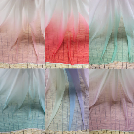 30D Tencel gradient chiffon fabric Hanfu women's clothing costume dress digital printing gradient fabric