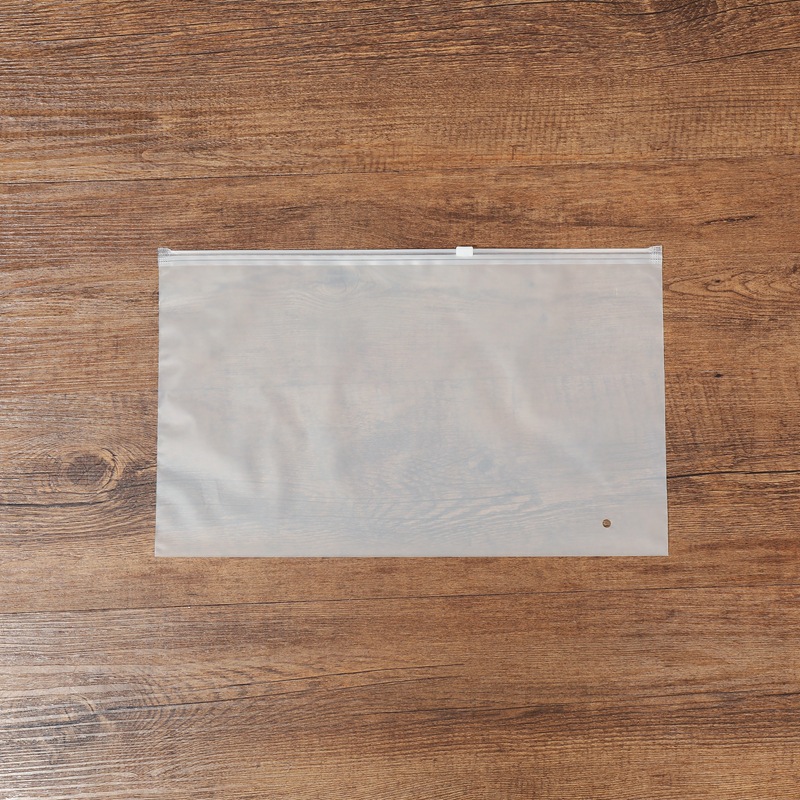 22X13 blank frosted zipper bag 15 silk thick; PE frosted zipper bag