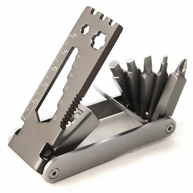 Multifunctional gadget stainless steel multi-purpose bicycle repair tool bicycle portable tool screwdriver combination card