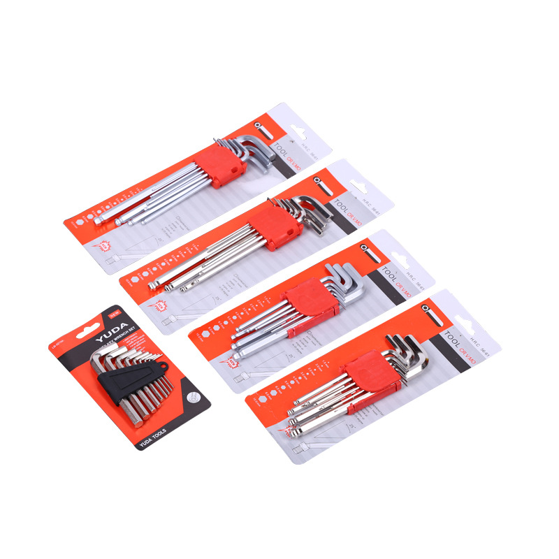 Spot supply of ordinary lengthened Matt hexagon socket set short flat medium length lengthened matching inner hexagonal wrench