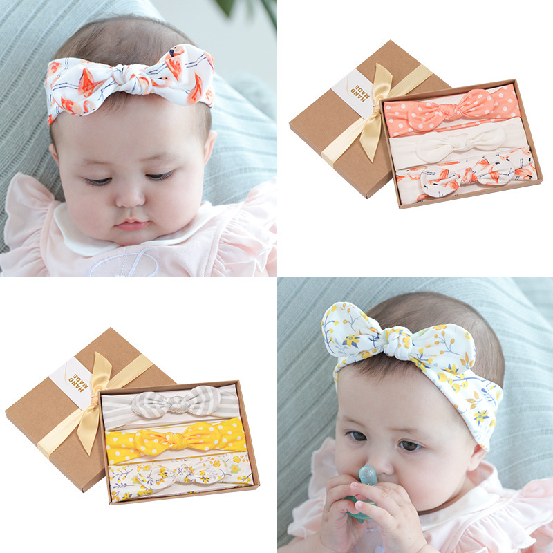Children's Hair Band Gift Set 70932 Pink Baby Headband Gift Box Princess Girls' Birthday Photo Hair Accessories