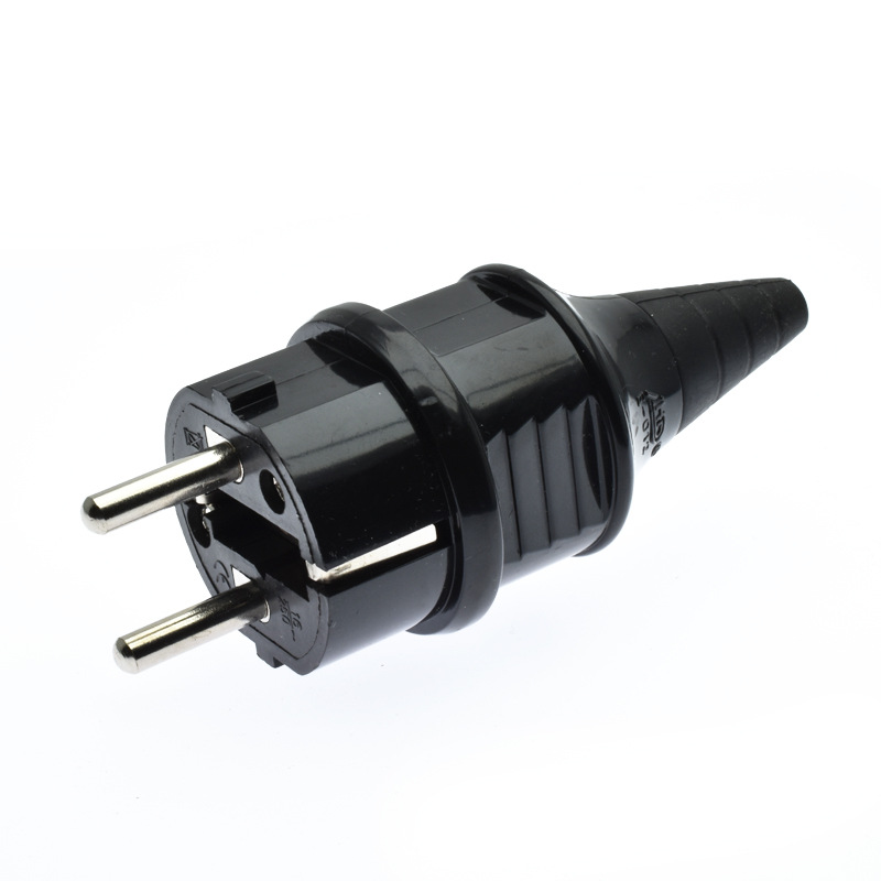 European German standard detachable wiring plug with ground wire German French South Korea Russian standard 16A 250V wiring