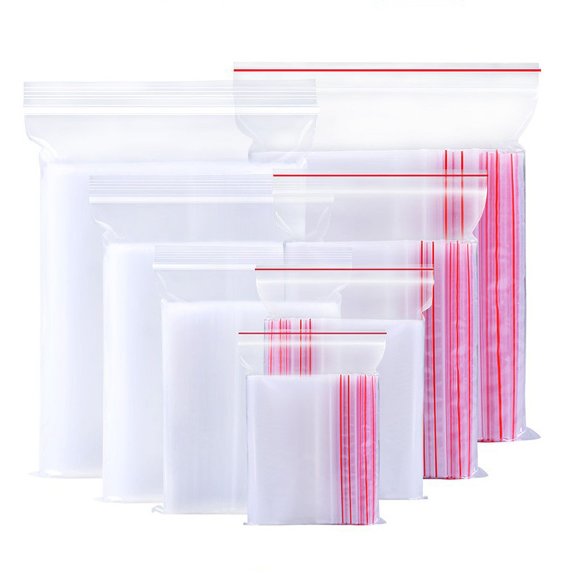 Spot wholesale transparent plastic bag plastic food clothing storage packaging bag sealing bag sealing bag PE self-sealing bag
