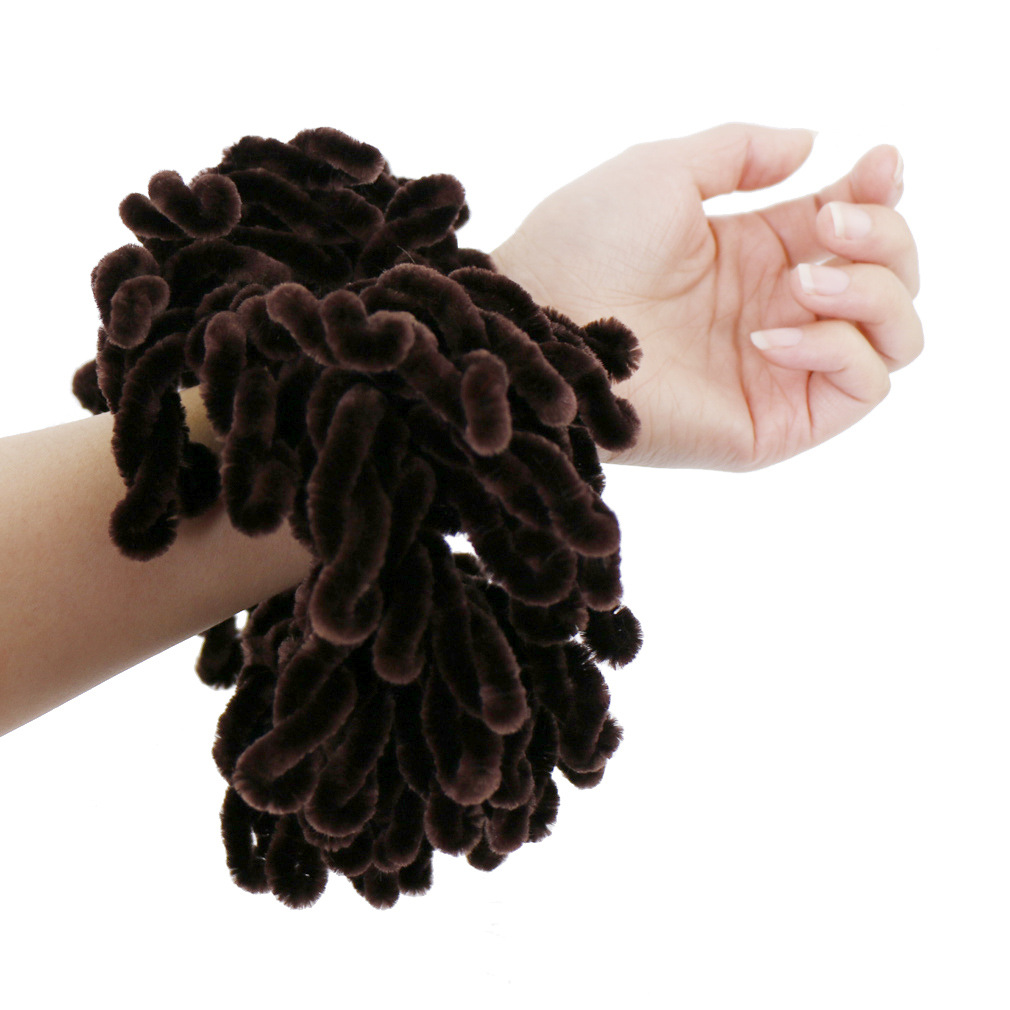 Ethnic gold velvet wool hair rope hair band women's monochrome rubber band hair enhancer hair bundle wholesale FQ001