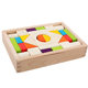 Children's Wooden 30-grain Colorful Wooden Boxed Building Blocks Beech Shape Cognitive Block Pile Early Education Educational Toys