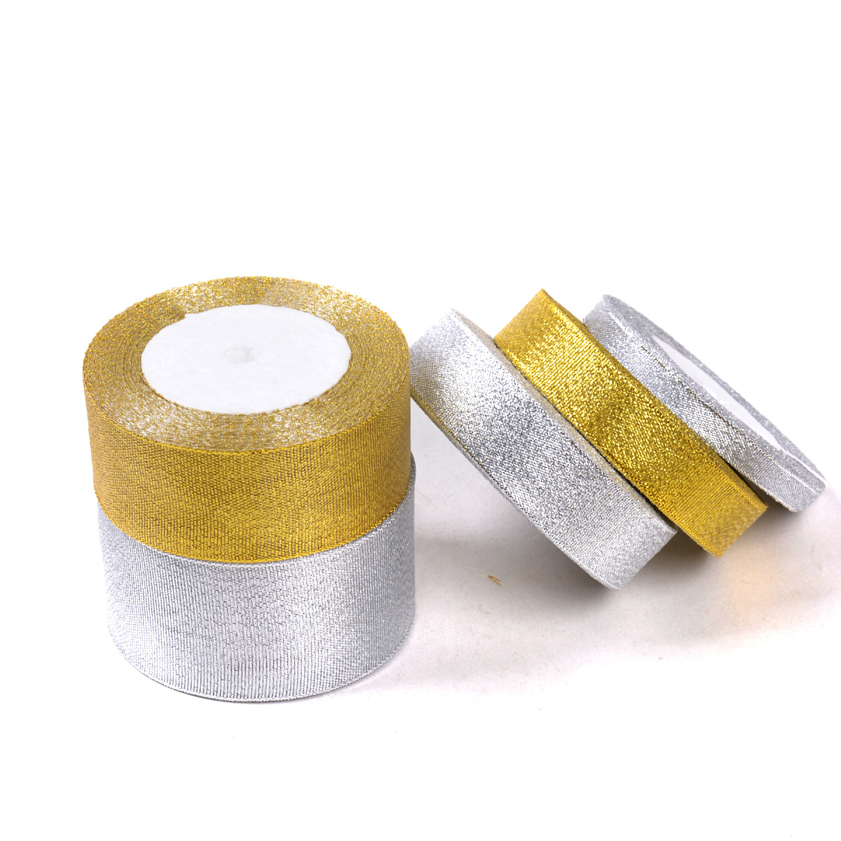 Factory supply 0.6-5cm cm golden onion with silver onion with diy cake baking packaging golden ribbon wholesale