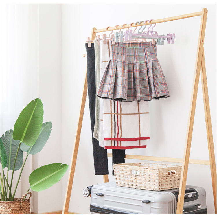 Plastic Pants Rack Seamless Pants Clip Household Pants Storage Non-slip Hanger Seamless Multifunctional Drying Jk Skirt Clip Pants Hanging
