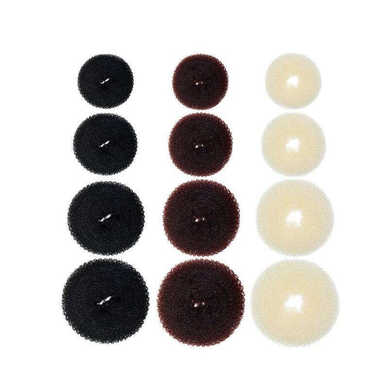 メーカー直売の団子の頭の皿の器のドーナツの純色の皮の筋のu型は髪のツールの卸売りを挟みます。|undefined