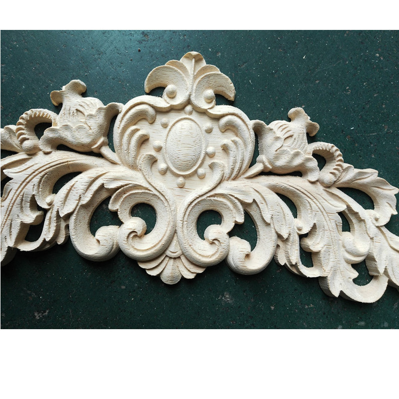 Spot Dongyang wood carving flower European solid wood carving decorative wood carving machine carving decal