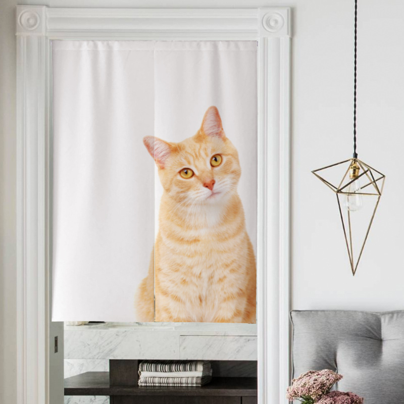 Nordic ins Door Curtain Restaurant Kitchen Bathroom Cotton Linen Fabric Toilet Curtain Japanese Partition Curtain