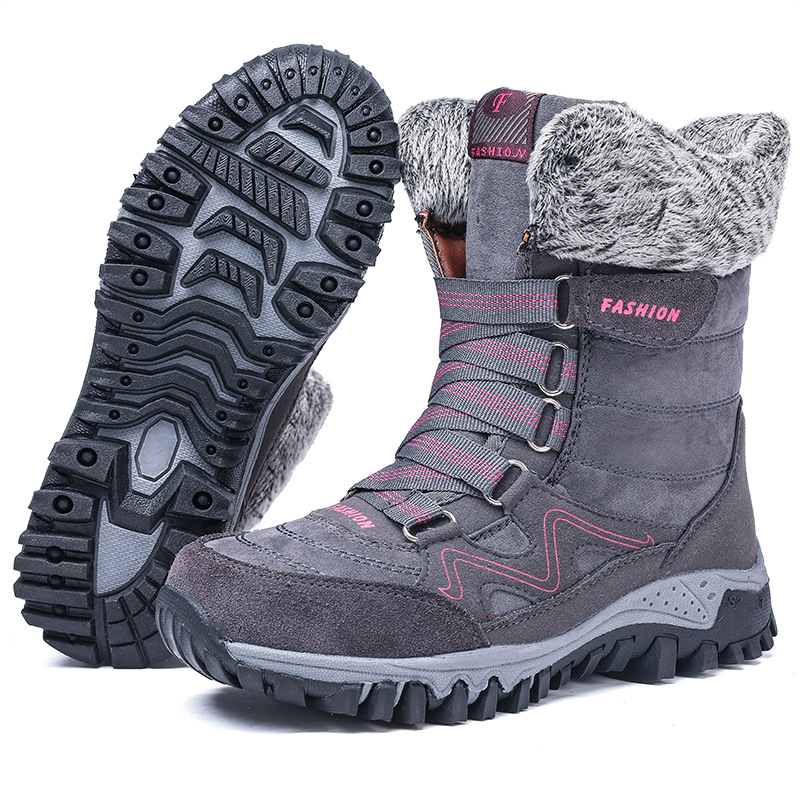 Snow boots 2020 Winter new high-top fleece-lined thick non-slip cotton boots cold-resistant tube boots foreign trade plus size women's shoes