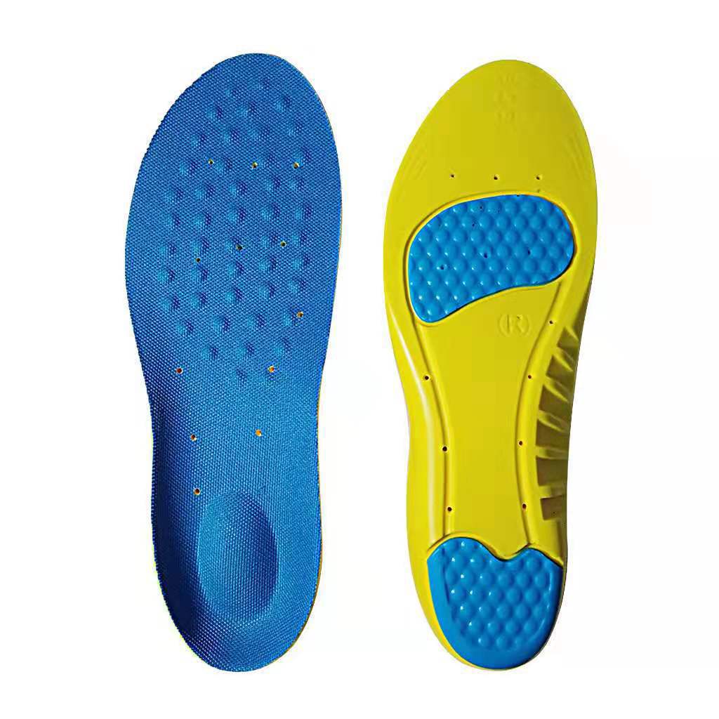PU Sports Insoles Men and Women's Sweat Absorbing Breathable Shock Absorbing Running Basketball Insoles Four Seasons Thickened Casual Insoles