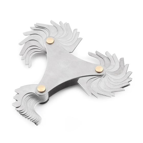 Thread Gauge 51PCs Pure American Metric + Inch Thread Gauge Rib Template Thread Gauge