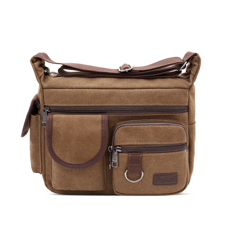 Men's Canvas Shoulder Bag Big Bag Men's Crossbody Bag Men's Bag Backpack Casual Sports Bag Fashion Cross Bag New
