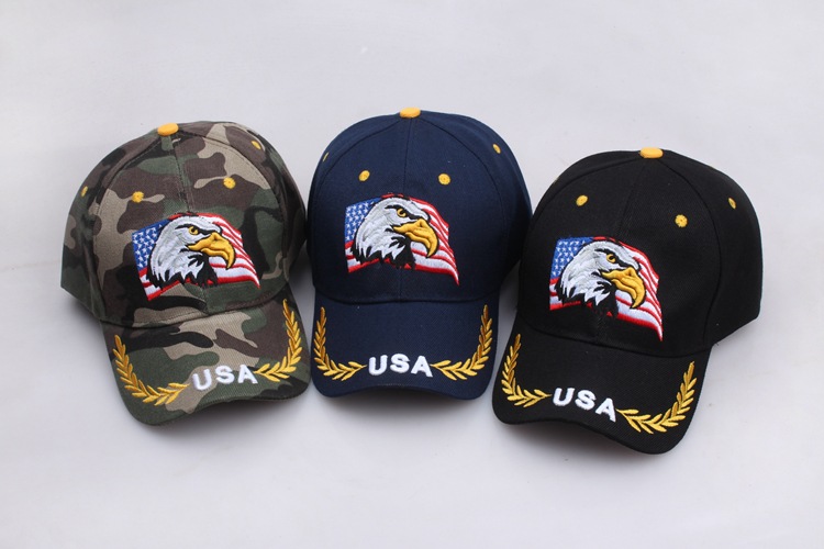 Lan Yin Eagle National flag five-pointed star embroidered baseball cap peaked cap sun hat AliExpress hot fashion
