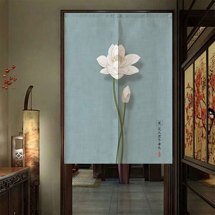 Door Curtain Factory Direct Chinese Style Door Curtain Partition Curtain Kitchen Bedroom Feng Shui Curtain Chinese Style Household Half Curtain