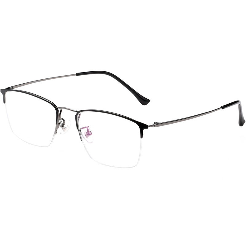 Baishifen new pure titanium glasses frame retro fashion half frame glasses frame business optical glasses 8017JX wholesale