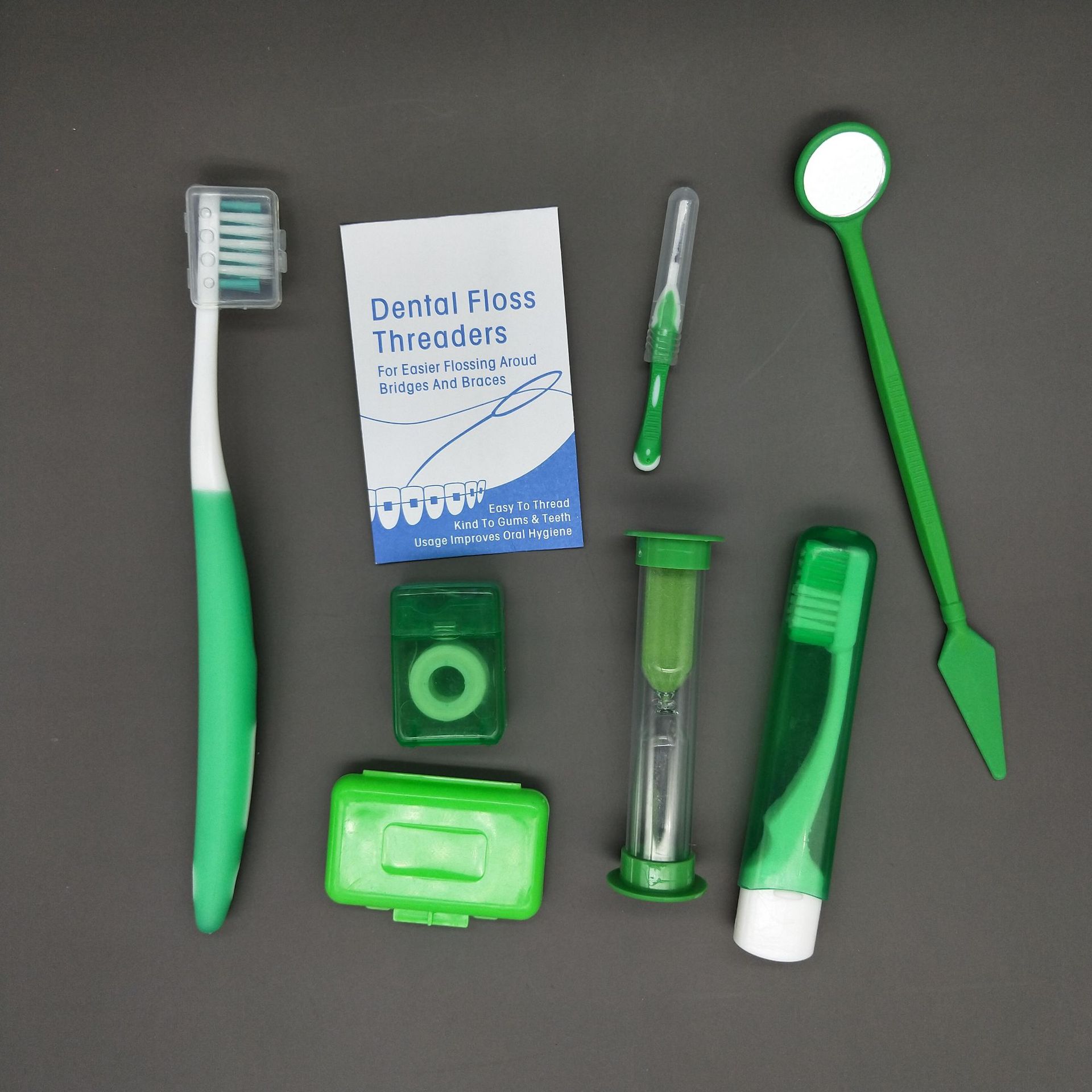 Orthodontic care toothbrush orthodontic protective wax braces orthodontic care suit eight-piece set