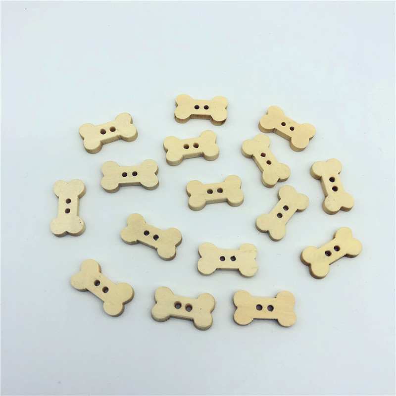 Wholesale Supply professional handmade DIY wood button cartoon bone solid wood creative button wood color button