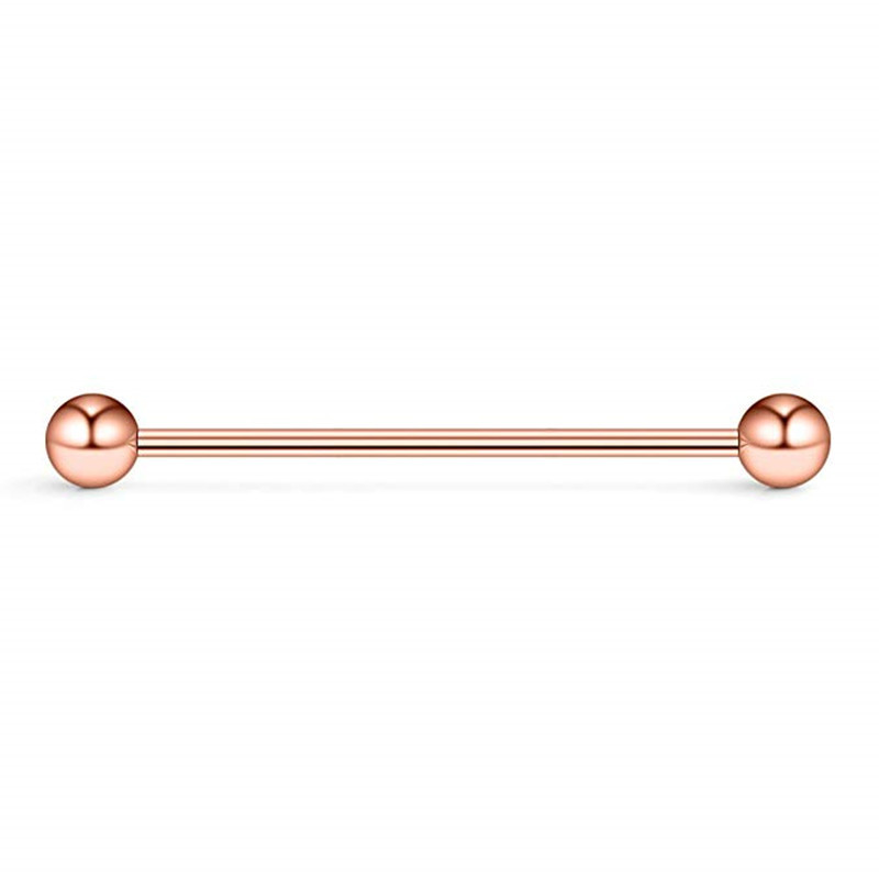Piercing jewelry direct AliExpress wish stainless steel color industrial barbell long bar ear bone nail human body jewelry