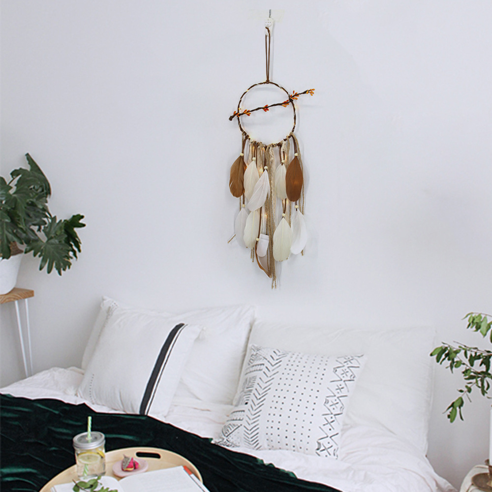 Pastoral style creative rattan dream catcher hanging decoration xuanguan wall decoration B & B decoration dream catcher hanging decoration