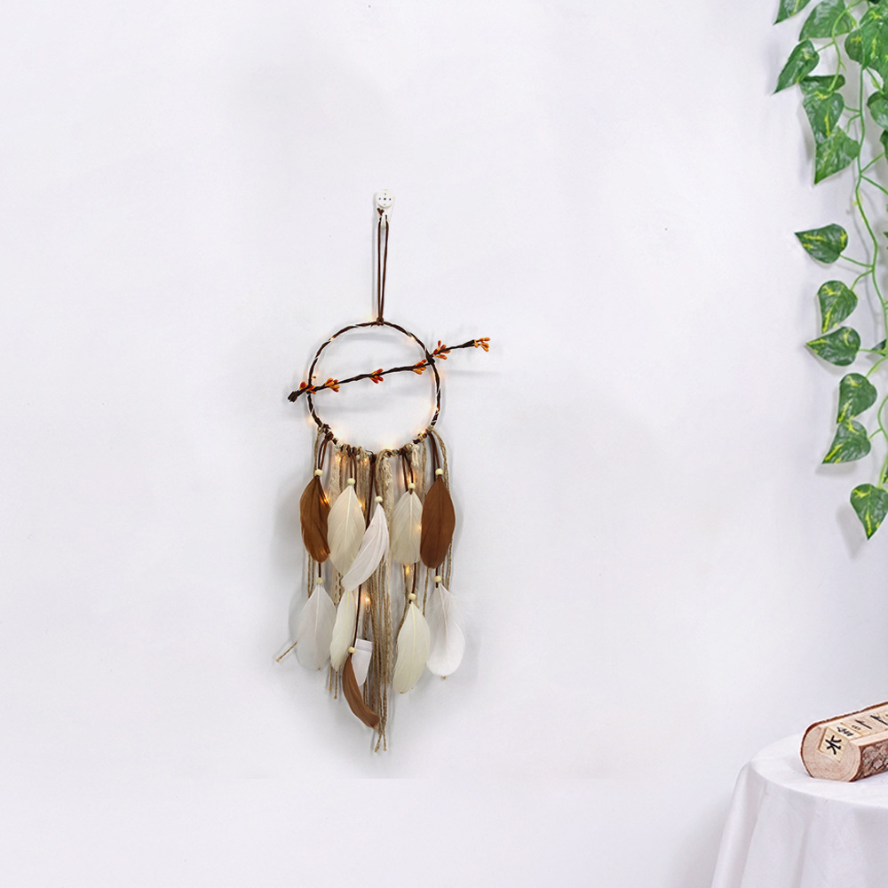 Pastoral style creative rattan dream catcher hanging decoration xuanguan wall decoration B & B decoration dream catcher hanging decoration