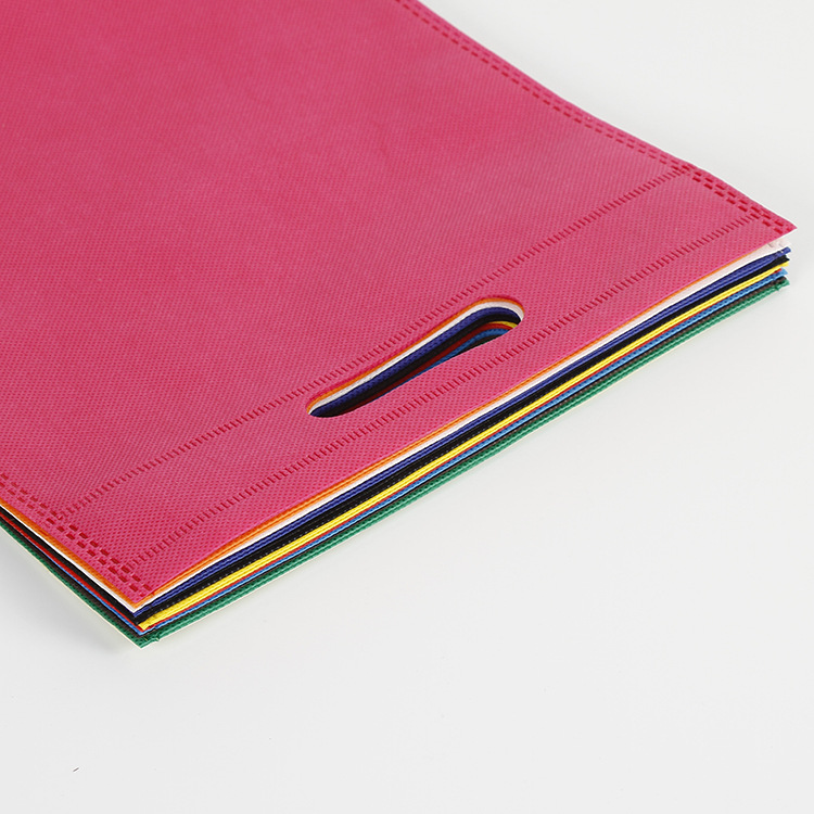 Factory direct supply non-woven flat pocket portable shopping mall clothing advertising non-woven handbag customization