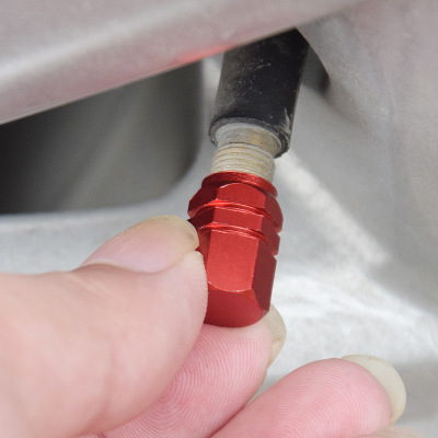 Aluminum alloy car valve cap car valve cap valve core tire personality valve 4 Pack