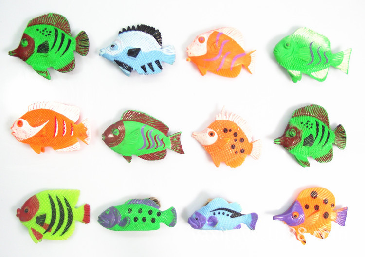 Model solid fish a bag of 12 tail landscape simulation tropical fish fake fish plastic fish sand tray ocean fish sand tool