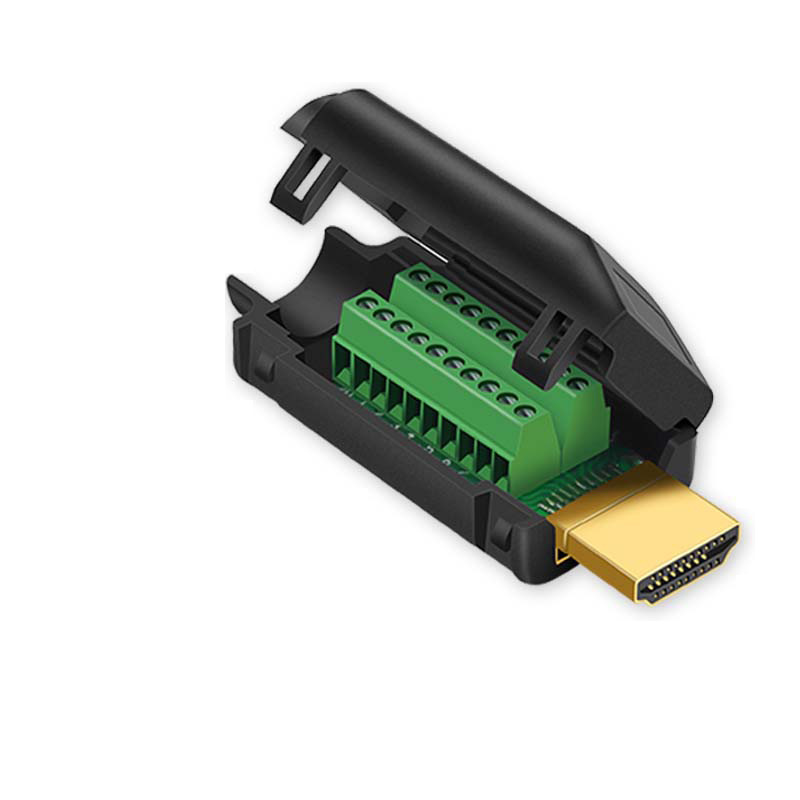 純銅 HDMI スナップイン オス HDMI2.0 コネクタ スナップイン高解像度ケーブル インターフェイス ヘッド 20 ピン配線端子|undefined