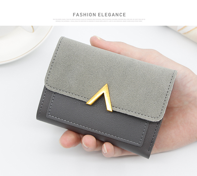 New Korean Style Women's Short Card Bag Small Wallet Three-fold Wallet Women's Multi-card Card Bag Mini Card Case_voghion.com