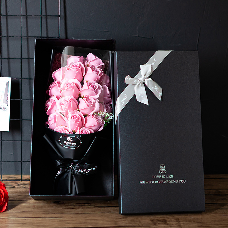 Soap Flower Simulation Rose Soap Flower Eternal Flower Gift Box Valentine's Day Mother's Day Gift Cross Border Amazon