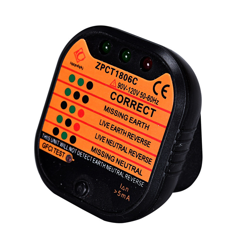 British standard European standard American standard socket tester tester line testing instrument fire zero ground electroscope