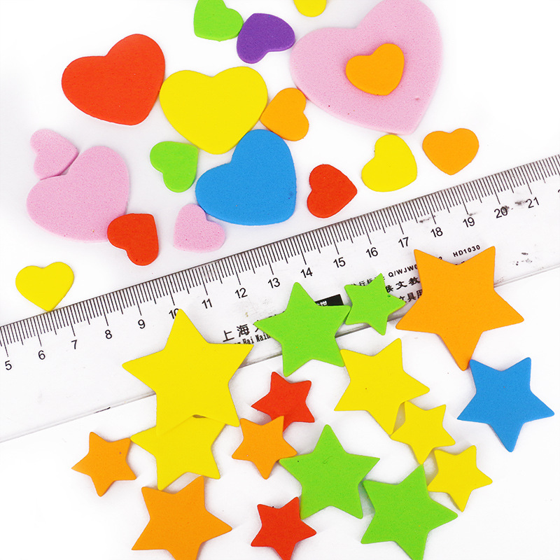 Children's Handmade EVA Stereo Sticker DIY Material Bag Children's Sponge Paper Small Patch with Adhesive Adhesive Sticker